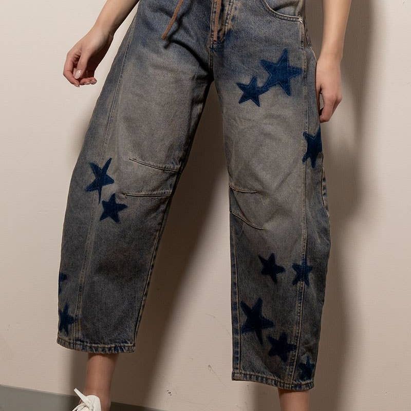 Sea of Stars Barrel Jeans