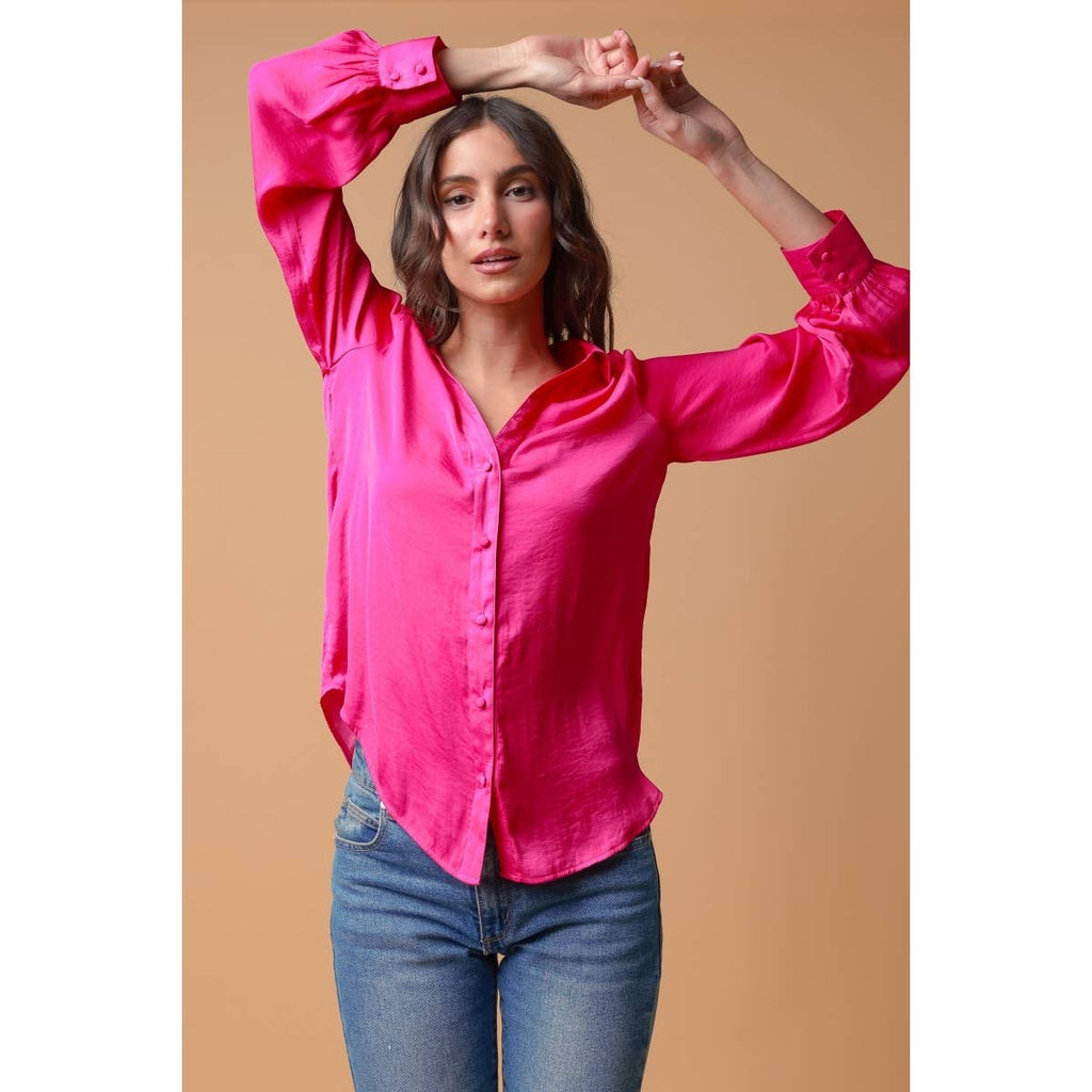 Neck Shirt With Open Seam Sleeve