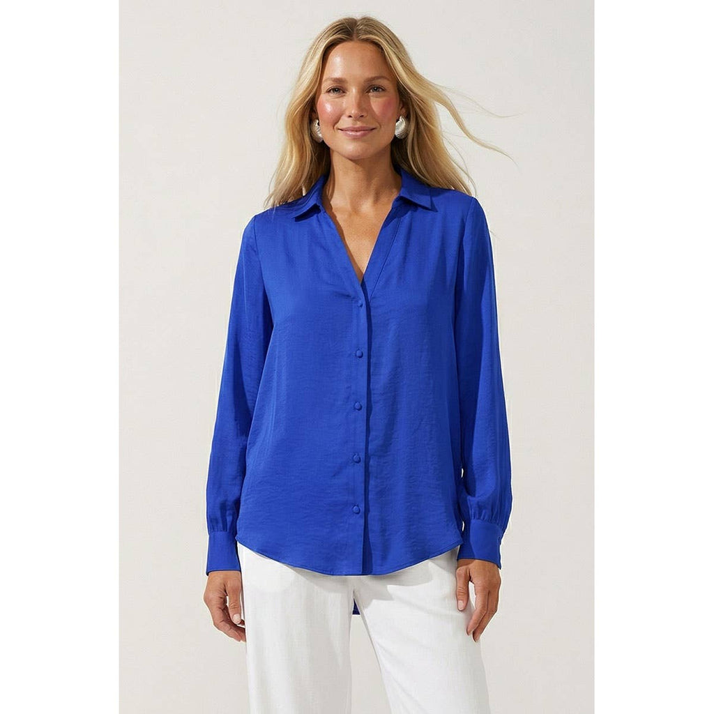 Neck Shirt With Open Seam Sleeve