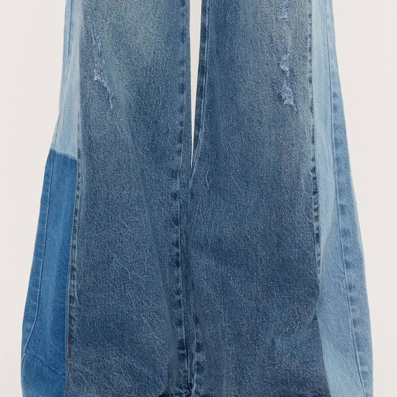 OPEN PACK HIGH RISE WIDE LEG JEANS-KC5521M