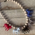 Pony Horse Club Necklace on Cream Beads 