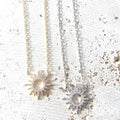 Sun celestial necklace minimalist boutique salon jewelry