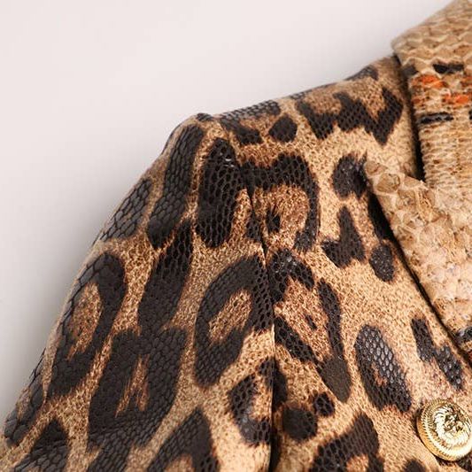 Elegant Leopard Blazer: Slim, Stylish, Chic