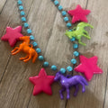 Colorful Pony & Star Necklace-whimsical/western/equestrian 