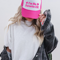 I'm His Favorite Ex TRUCKER CAP HOTPNKWHT