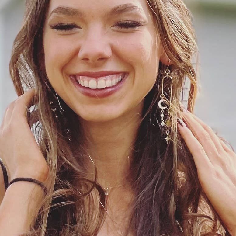 Sun moon celestial boho earrings boutique salon jewelry