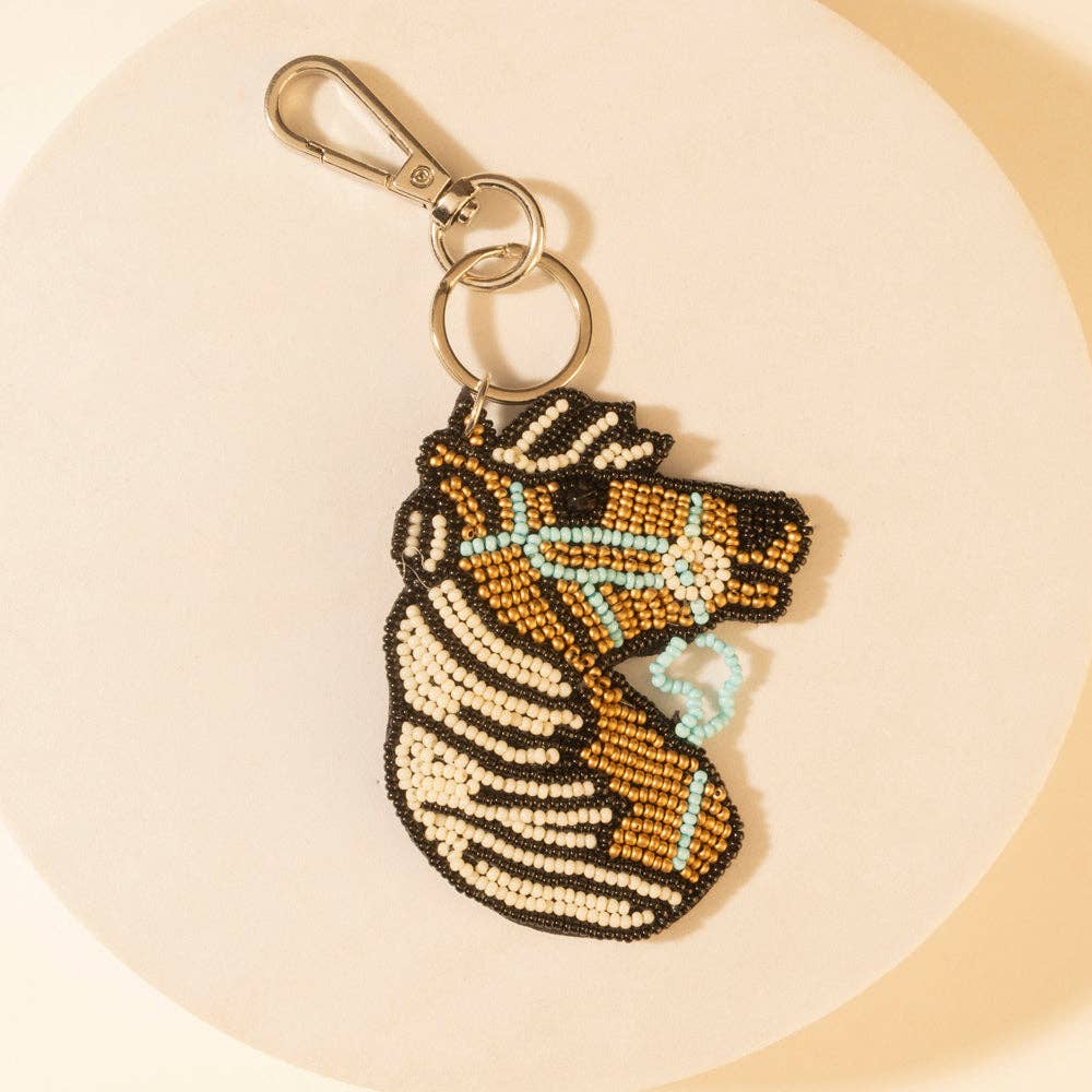 Chief Mustang Keychain in Sable Tan