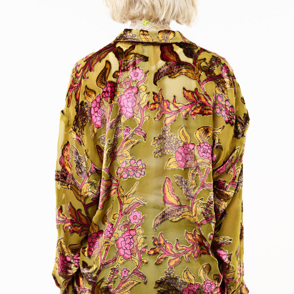 Holiday Jewels Burnout Velvet Blouse