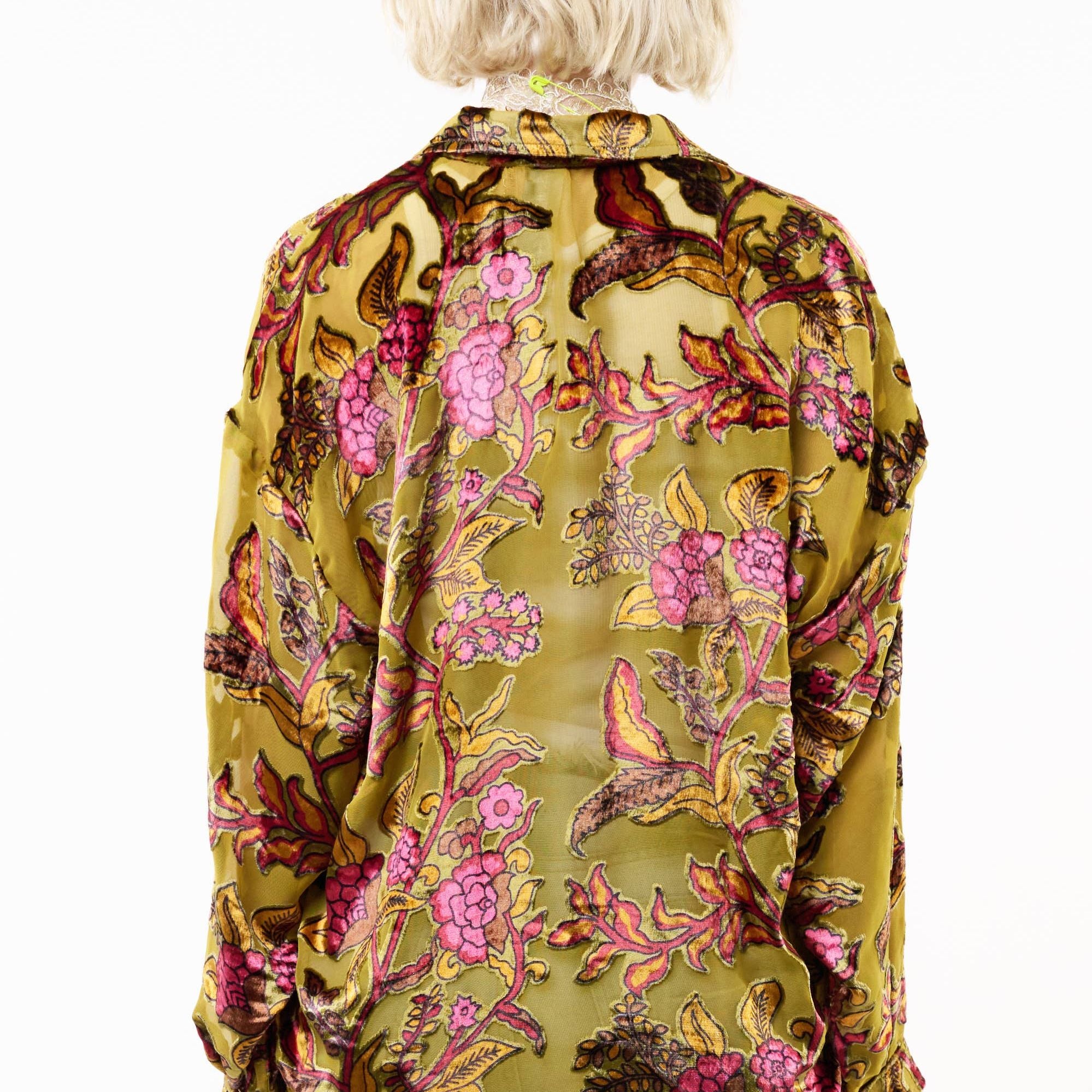 Holiday Jewels Burnout Velvet Blouse