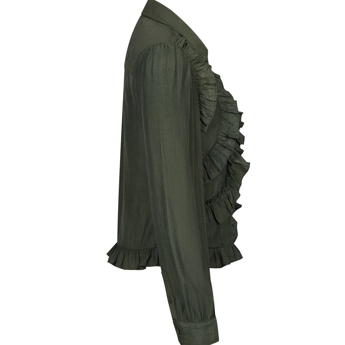 Celia Long Sleeve Ruffle Blouse