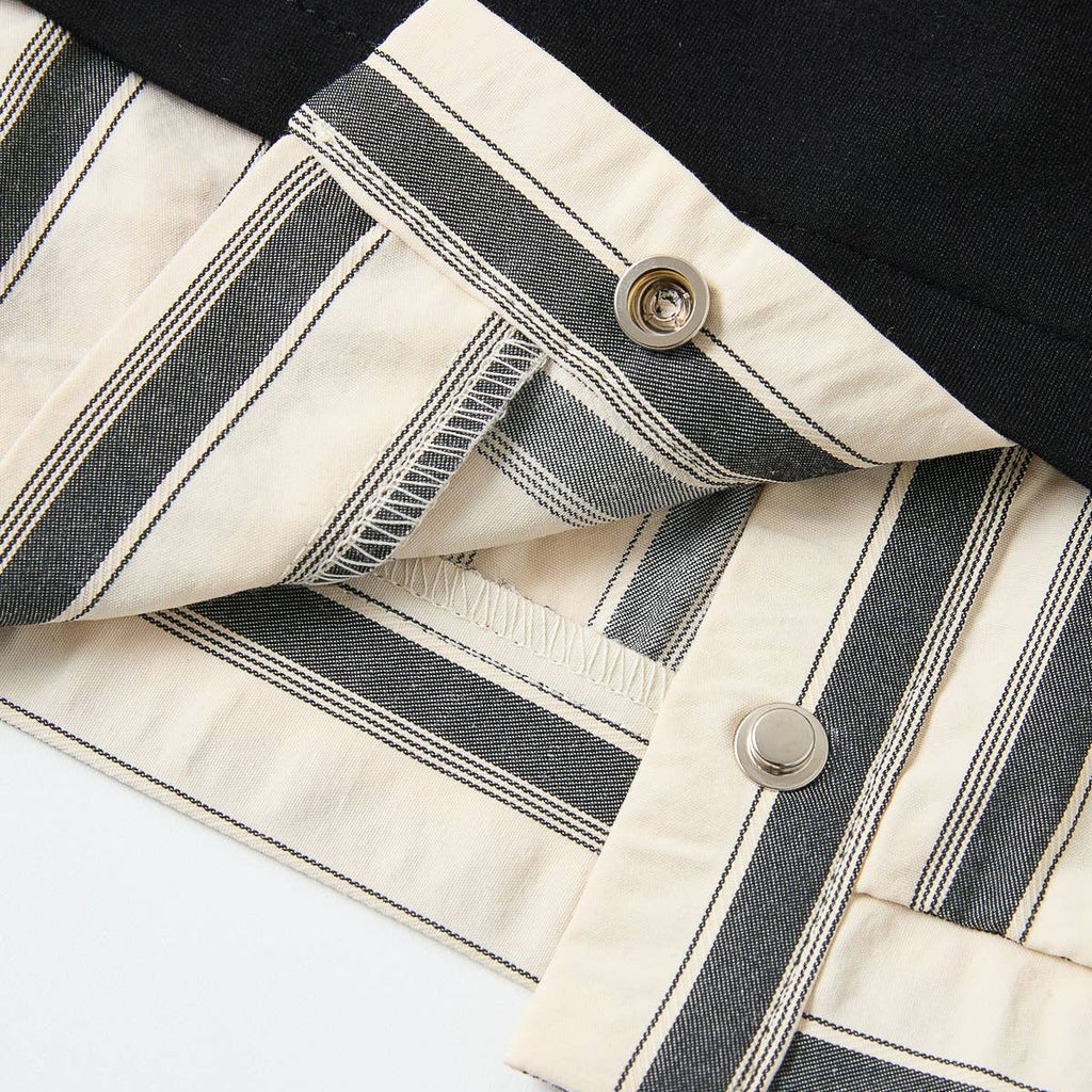 Anette Knit Collar Sweatshirt With Stripe Contrast