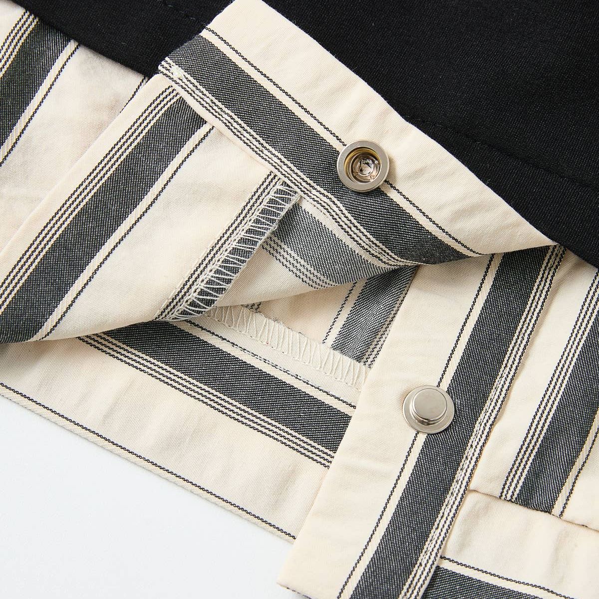 Anette Knit Collar Sweatshirt With Stripe Contrast