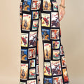 Western Cowboy Stamps Print Slack Pants