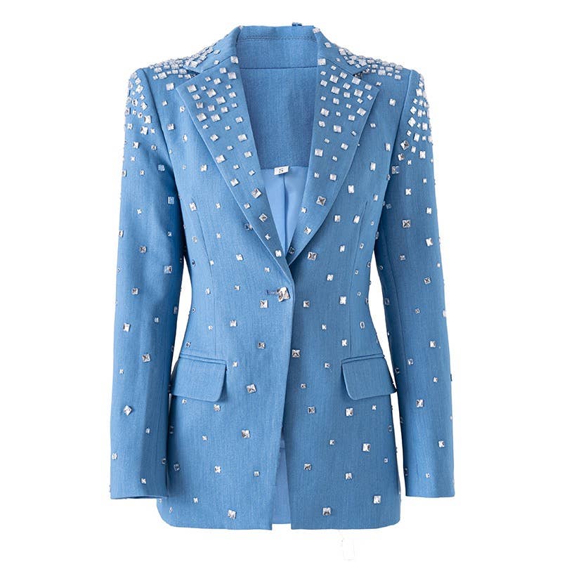 Beaded Blue Blazer