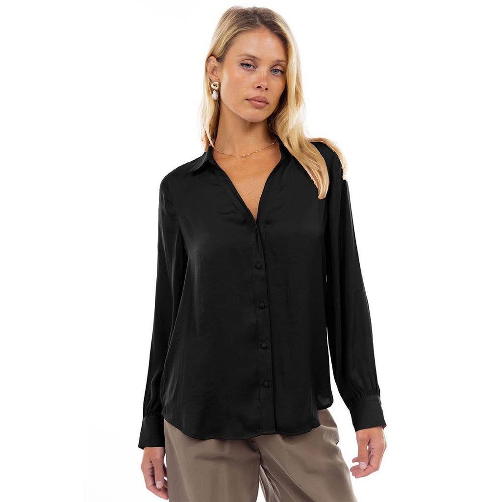 Neck Shirt With Open Seam Sleeve