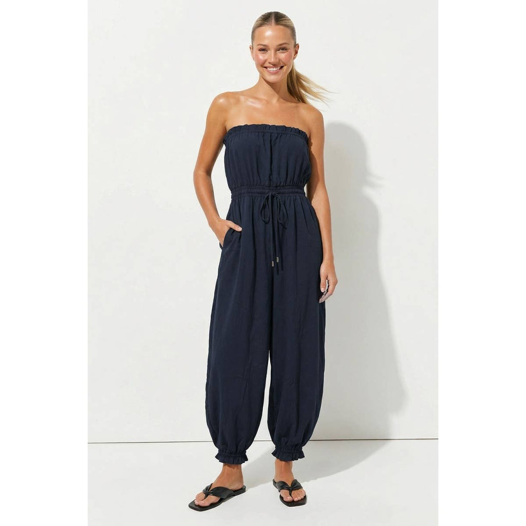 Strapless Balloon Leg Jumpsuit