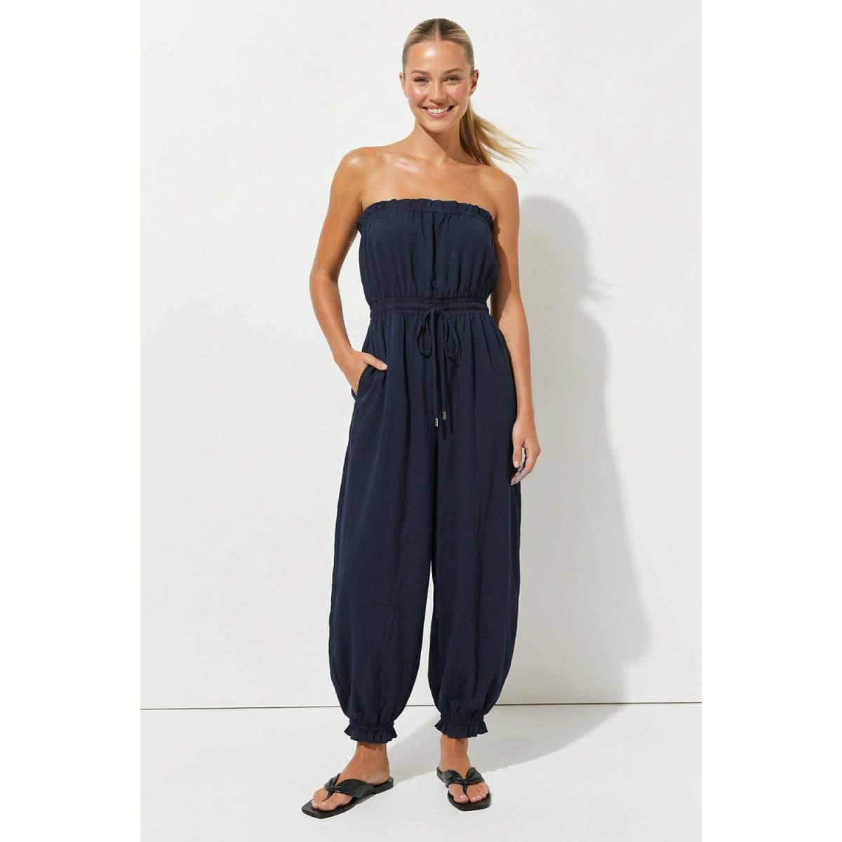 Strapless Balloon Leg Jumpsuit