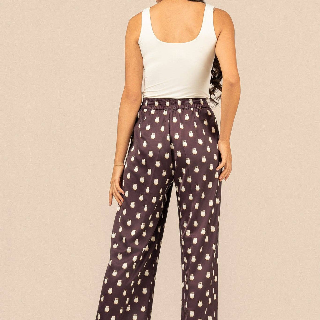 Elk Ivory Satin Suit Pant - Fig