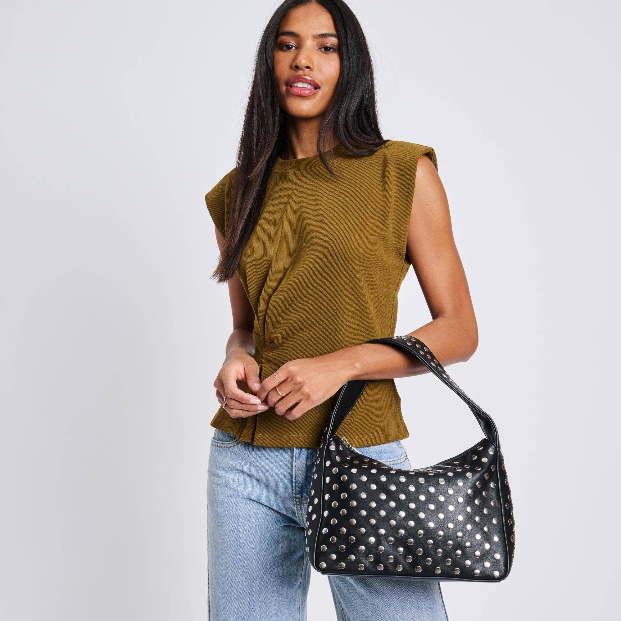 Rebel Studded Shoulder Bag