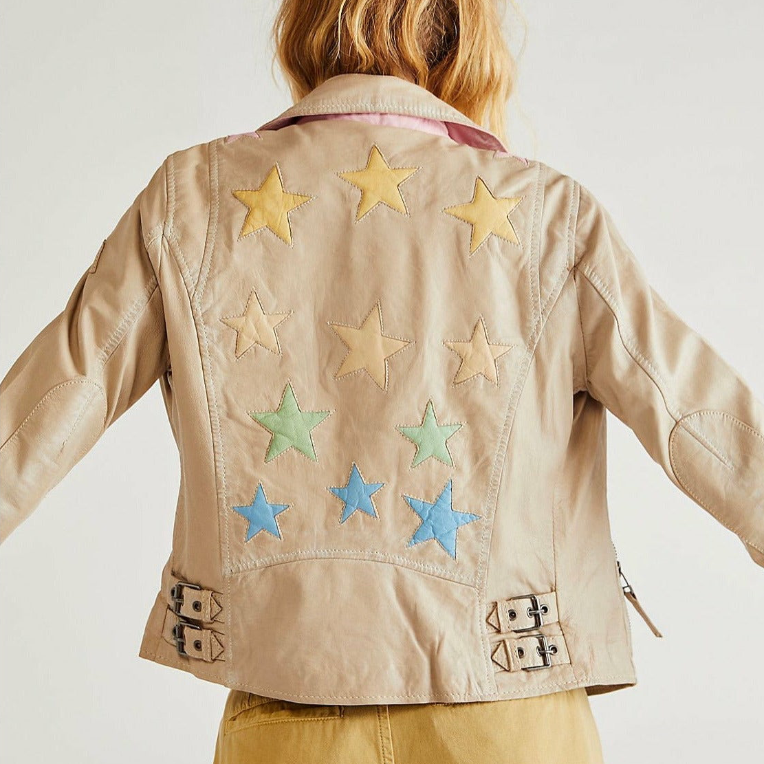 Pastel Stars Moto Jacket