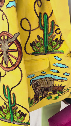 Wagon Wheel Velvet Blazer