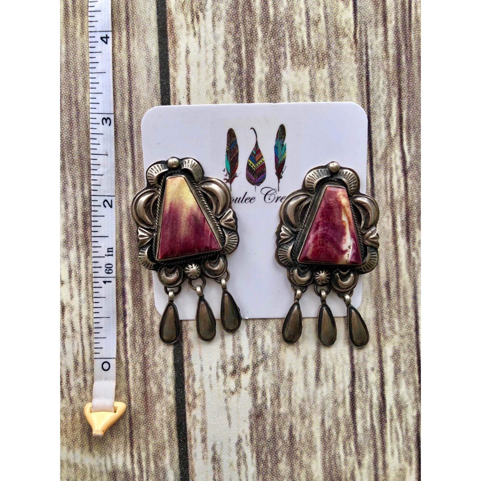 Purple Spiny Oyster Earrings